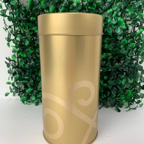 Teavana Gold Tin Canister Tea Storage Rare Japan - Picture 2 of 6